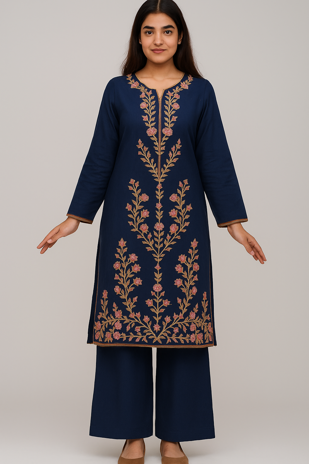 Bthree’s Emerald Elegance: Floral Embroidery in Leelan & Dhanak, Now in Multiple Colors - Unstitched