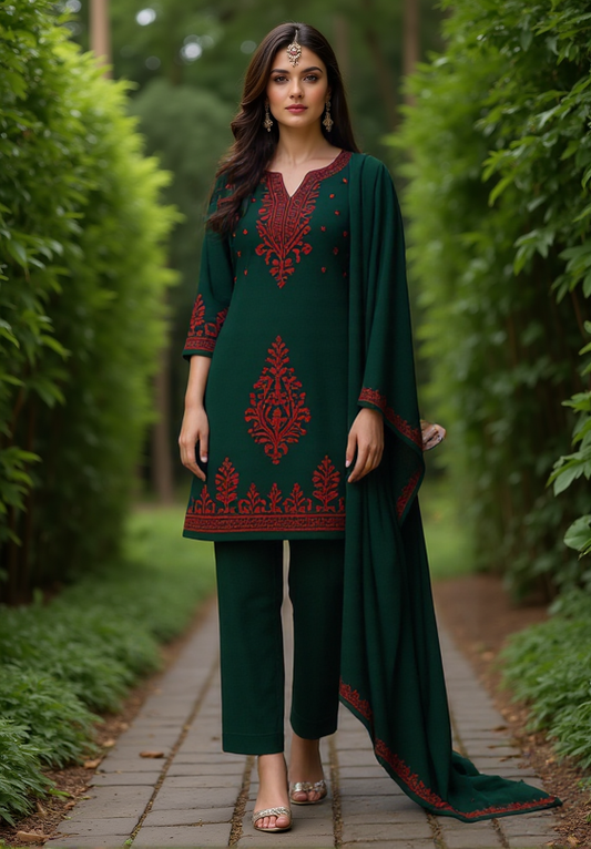 Meh-e-Bagh Branded Lawn Suit with Botanical Embroidery