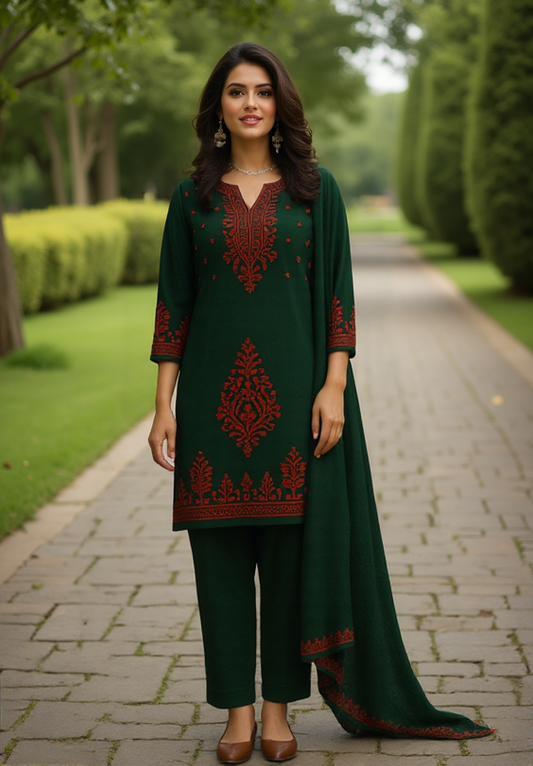 Meh-e-Bagh Branded Lawn Suit with Botanical Embroidery